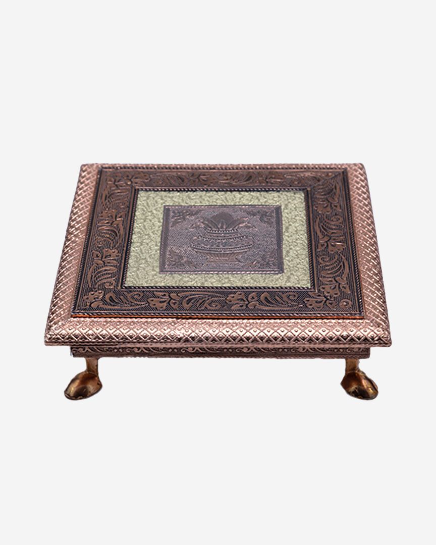 Meenawala Bajoth (Decorative Copper Color Platform) (8" x 8")