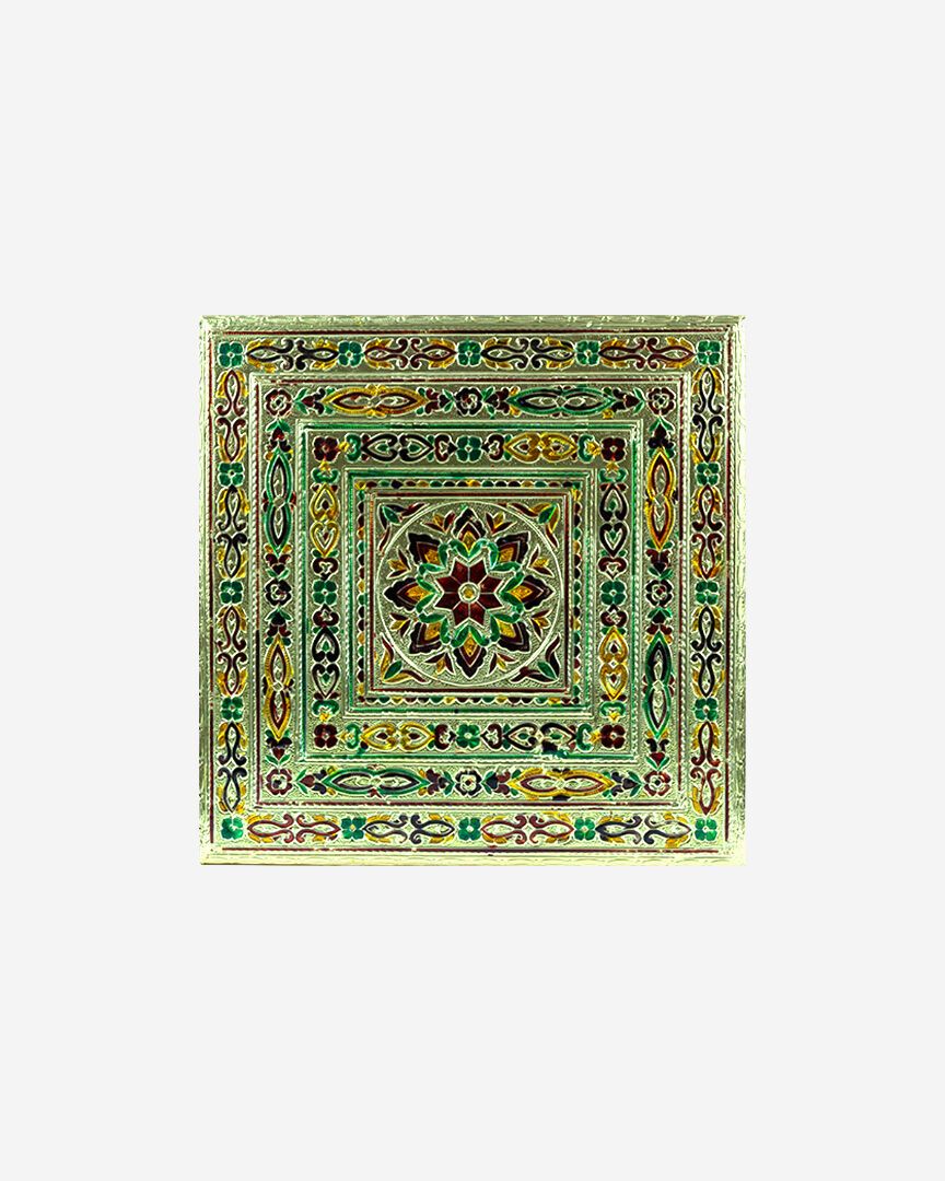 Meenawala Bajoth (Decorative Copper Color Platform) (12" x 12")